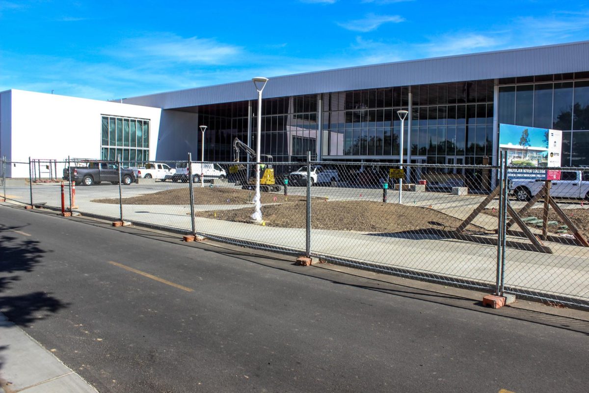 The front of CTE Building under construction on Oct. 22, 2024 (Photo by Jose Leon) 