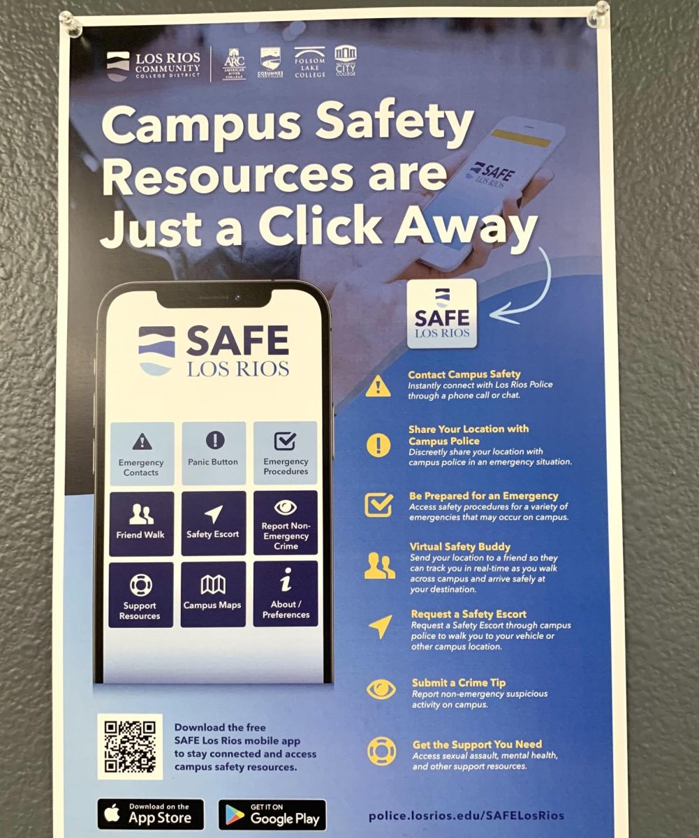  These posters around campus illustrate how to get started with the SAFE app as of November 1, 2024. (Photo by Khushi Salgia)