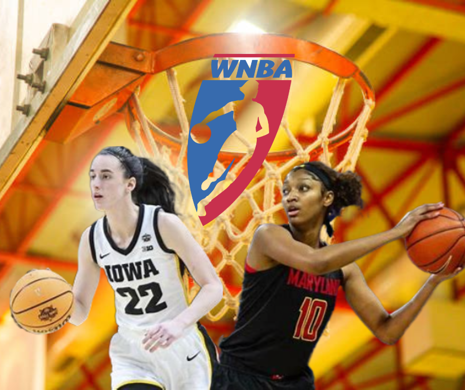 This year’s WNBA season brings new achievements in popularity with help from rookies like Angel Reese (on the right) and Caitlin Clark (on the left), as they look to a new future. (Photo illustration by Janelle Germain)