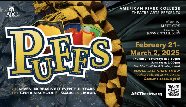 Puffs will run through March 2 at American River College. (Image courtesy of ARC Theatre Department) 